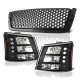 Chevy Avalanche 2003-2006 Black Custom Grille and Headlights Conversion
