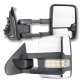 Chevy Silverado 3500HD 2015-2019 Chrome Towing Mirrors Clear LED Lights Power Heated