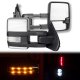 GMC Sierra 3500HD 2015-2019 Chrome Towing Mirrors Clear LED Lights Power Heated