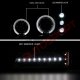 Chevy Avalanche 2003-2006 Black Front Grille and Projector Headlights LED Bumper Lights