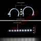 Chevy Avalanche 2003-2006 Black Mesh Grille and Halo Headlights LED DRL Bumper Lights