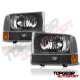 Ford F250 Super Duty 1999-2004 Black Headlights and LED Tail Lights