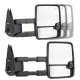 Chevy Suburban 1992-1999 Chrome Power Towing Mirrors Clear LED Lights