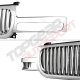 GMC Yukon XL 2000-2006 Chrome Vertical Grille and Smoked Clear Headlights Set