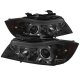 BMW 3 Series E90 Sedan 2006-2008 Smoked Halo Projector Headlights