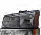 Chevy Silverado 2003-2006 Smoked Headlights and LED Tail Lights Red Clear