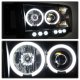 Dodge Ram 2500 2003-2005 Black Smoked CCFL Halo Projector Headlights with LED