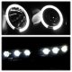 Dodge Ram 2002-2005 Black Smoked Halo Projector Headlights with LED