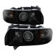 Dodge Ram 3500 1994-2002 Black Smoked Halo Projector Headlights with LED