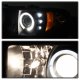 Dodge Ram 3500 1994-2002 Black Smoked Halo Projector Headlights with LED