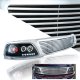 Ford F150 1997-1998 Chrome Billet Grille and Black Projector Headlights