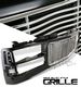 GMC Sierra 1500 1994-1998 Black and Chrome Wave Billet Grille