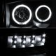 Dodge Ram 3500 2006-2009 Black Halo Projector Headlights with LED