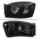 Dodge Ram 3500 2007-2009 Black Smoked Headlights