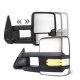 Chevy Suburban 1992-1999 Chrome Power Towing Mirrors Clear LED Running Lights