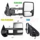 Chevy Silverado 2014-2018 Chrome Towing Mirrors Clear LED DRL Power Heated