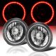 GMC Suburban 1973-1980 Red SMD LED Black Chrome Sealed Beam Headlight Conversion