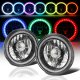 Chevy Monza 1975-1976 Color SMD LED Black Chrome Sealed Beam Headlight Conversion Remote