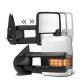 Chevy Silverado 2007-2013 White Towing Mirrors LED Lights Power Heated