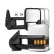 Chevy Silverado 3500HD 2007-2014 White Towing Mirrors Smoked LED Lights Power Heated