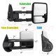 GMC Sierra 2007-2013 White Towing Mirrors Smoked LED Lights Power Heated