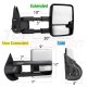 Chevy Avalanche 2007-2013 White Towing Mirrors Clear LED Lights Power Heated