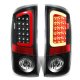 Dodge Ram 2007-2008 Black LED Tail Lights Red Tube