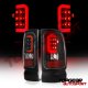 Dodge Ram 3500 1994-2002 Black LED Tail Lights Red Tube