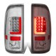 Ford F450 Super Duty 1999-2007 Chrome LED Tail Lights Red Tube