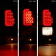 Chevy Silverado 2500 2003-2004 Black Smoked LED Tail Lights Red Tube