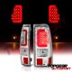 Chevy Silverado 2500 2003-2004 Chrome LED Tail Lights Red Tube