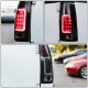 Cadillac Escalade 1999-2000 Black Smoked LED Tail Lights Tube