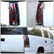 Chevy Suburban 1992-1999 Black LED Tail Lights Red Tube