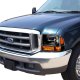 Ford Excursion 2000-2004 Black Headlights LED Bumper Lights