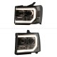 GMC Sierra 2500HD 2007-2014 Smoked LED DRL Projector Headlights