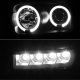 Ford F450 Super Duty 2008-2010 Black Smoked CCFL Halo Projector Headlights LED