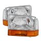 Ford F450 1999-2004 Chrome Euro Headlights