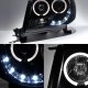 Toyota Tacoma 2005-2011 Black Smoked Dual Halo Projector Headlights LED