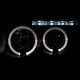 Nissan Armada 2004-2007 Black Smoked Halo Projector Headlights LED