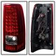 Chevy Silverado 2500 2003-2004 Red Clear Custom LED Tail Lights