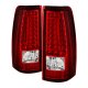 Chevy Silverado 2500 2003-2004 Red Clear Custom LED Tail Lights