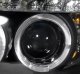 BMW 3 Series Sedan 2006-2008 Halo Black Halogen Projector Headlights LED