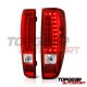 Chevy Colorado 2004-2012 Red and Clear LED Tail Lights