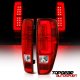 Chevy Colorado 2004-2012 Red and Clear LED Tail Lights Tube