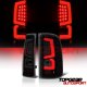 GMC Sierra 2500HD 2007-2014 Black Smoke LED Tail Lights Tube