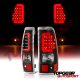 Chevy Silverado 1500HD 2003-2006 Black LED Tail Lights Red Tube