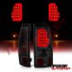 Chevy Silverado 2500HD 2003-2006 Smoked LED Tail Lights Red Tube