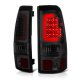 Chevy Silverado 2500HD 2003-2006 Smoked LED Tail Lights Red Tube