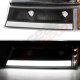 Chevy Silverado 2500HD 2003-2004 Black Custom Grille LED DRL Headlights Tube Bumper Lights