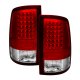 Dodge Ram 2500 2010-2018 Red Clear LED Tail Lights